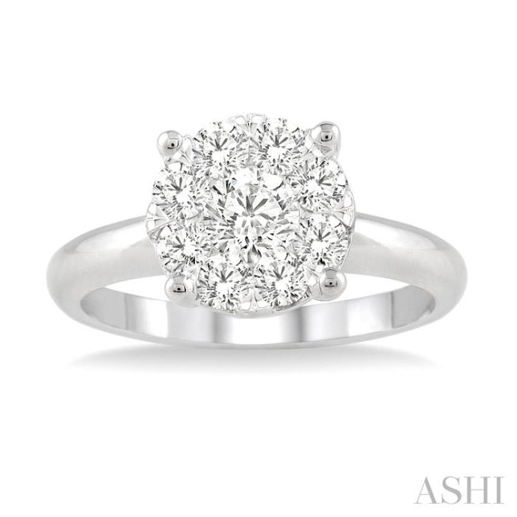 3/4 Ctw Lovebright Round Cut Diamond Bridal Ring in 14K White Gold 3/4 Ctw Lovebright Round Cut Diamond Bridal Ring in 14K White Gold
