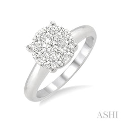 1/4 Ctw Lovebright Round Cut Diamond Bridal Ring in 14K White Gold 1/4 Ctw Lovebright Round Cut Diamond Bridal Ring in 14K White Gold