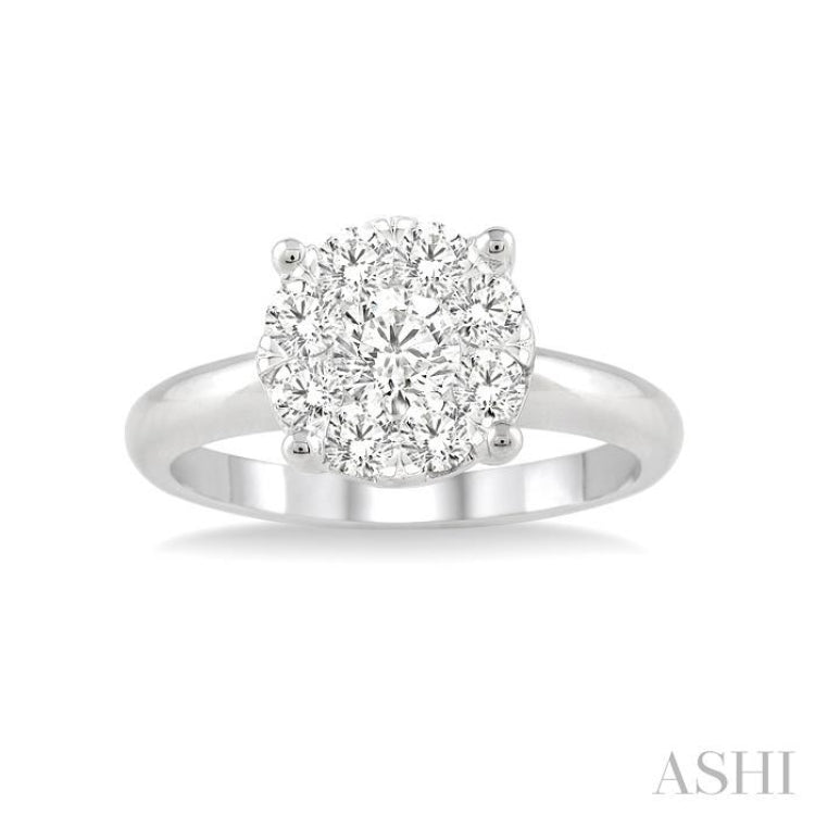 1/4 Ctw Lovebright Round Cut Diamond Bridal Ring in 14K White Gold 1/4 Ctw Lovebright Round Cut Diamond Bridal Ring in 14K White Gold