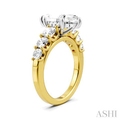 1 1/10 Ctw Marquise Shape Round Cut Diamond Semi-Mount Engagement Ring in 14K Yellow and White Gold 1 1/10 Ctw Marquise Shape Round Cut Diamond Semi-Mount Engagement Ring in 14K Yellow and White Gold