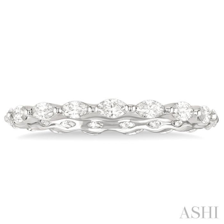 5/8 Ctw Marquise Cut Diamond Eternity Wedding Band in 14K White Gold 5/8 Ctw Marquise Cut Diamond Eternity Wedding Band in 14K White Gold
