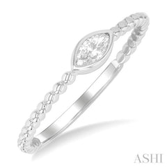1/6 Ctw Petite Bezel Set Marquise Cut Diamond Stackable Ring in 14K White Gold 1/6 Ctw Petite Bezel Set Marquise Cut Diamond Stackable Ring in 14K White Gold