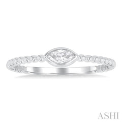 1/6 Ctw Petite Bezel Set Marquise Cut Diamond Stackable Ring in 14K White Gold 1/6 Ctw Petite Bezel Set Marquise Cut Diamond Stackable Ring in 14K White Gold