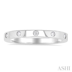 1/10 Ctw Flush Bezel Set Diamond Fashion Band in 10K White Gold 1/10 Ctw Flush Bezel Set Diamond Fashion Band in 10K White Gold