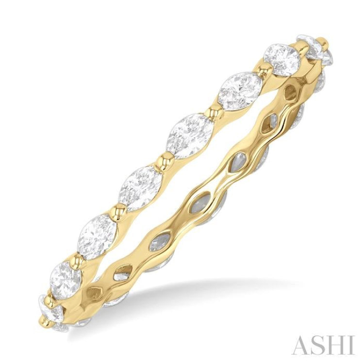 5/8 Ctw Marquise Cut Diamond Eternity Wedding Band in 14K Yellow Gold 5/8 Ctw Marquise Cut Diamond Eternity Wedding Band in 14K Yellow Gold