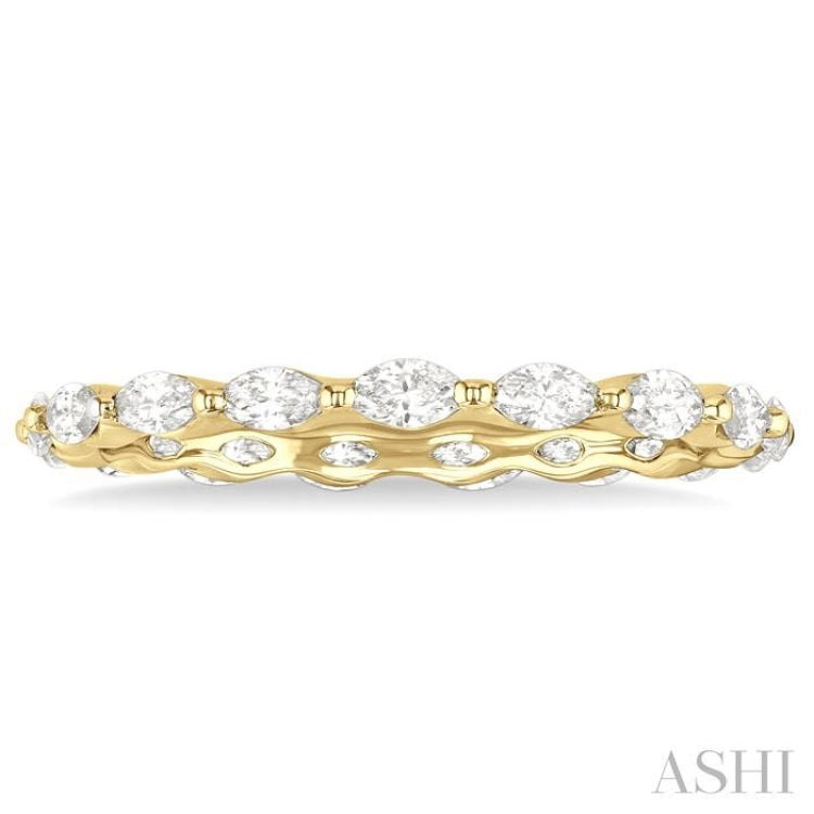 5/8 Ctw Marquise Cut Diamond Eternity Wedding Band in 14K Yellow Gold 5/8 Ctw Marquise Cut Diamond Eternity Wedding Band in 14K Yellow Gold