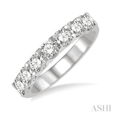 1 Ctw Round Cut Diamond 7 Stone Wedding Band in Platinum