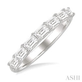 1 Ctw East-West Emerald Cut Diamond Fashion Band in 14K White Gold