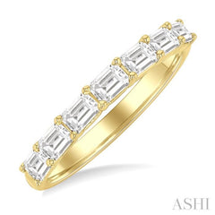 1 Ctw East-West Emerald Cut Diamond Fashion Band in 14K Yellow Gold 1 Ctw East-West Emerald Cut Diamond Fashion Band in 14K Yellow Gold