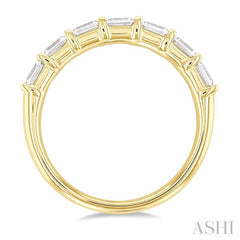 1 Ctw East-West Emerald Cut Diamond Fashion Band in 14K Yellow Gold 1 Ctw East-West Emerald Cut Diamond Fashion Band in 14K Yellow Gold