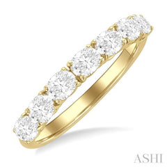1 Ctw East-West Oval Cut Diamond Fashion Band in 14K Yellow Gold 1 Ctw East-West Oval Cut Diamond Fashion Band in 14K Yellow Gold