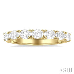 1 Ctw East-West Oval Cut Diamond Fashion Band in 14K Yellow Gold 1 Ctw East-West Oval Cut Diamond Fashion Band in 14K Yellow Gold