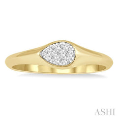 1/10 Ctw Pear Shape Lovebright Diamond Ring in 14K Yellow and White Gold 1/10 Ctw Pear Shape Lovebright Diamond Ring in 14K Yellow and White Gold