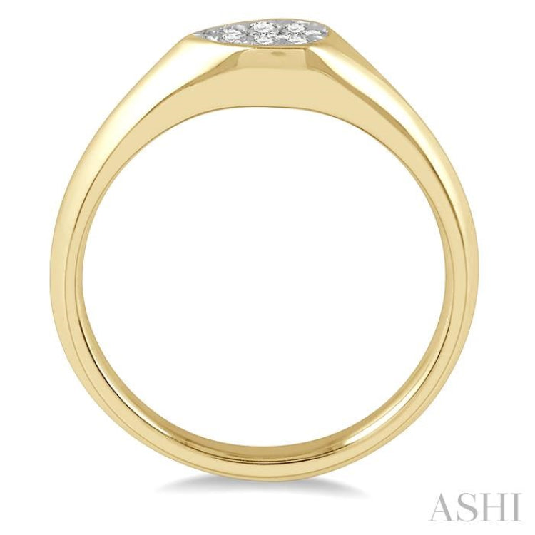 1/10 Ctw Pear Shape Lovebright Diamond Ring in 14K Yellow and White Gold 1/10 Ctw Pear Shape Lovebright Diamond Ring in 14K Yellow and White Gold