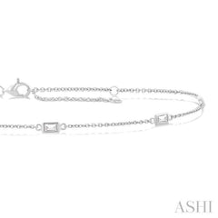 1/4 Ctw Baguette Cut Diamond Station Bracelet in 14K White Gold 1/4 Ctw Baguette Cut Diamond Station Bracelet in 14K White Gold