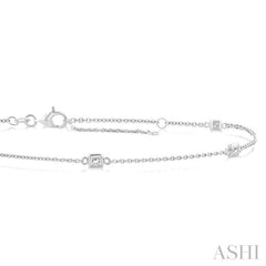 1/4 Ctw Princess Cut Diamond Station Bracelet in 14K White Gold 1/4 Ctw Princess Cut Diamond Station Bracelet in 14K White Gold