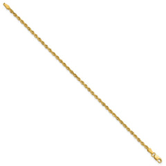 14K 7 inch 2.25mm Diamond-cut Rope with Lobster Clasp Chain 14K 7 inch 2.25mm Diamond-cut Rope with Lobster Clasp Chain