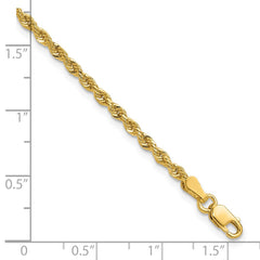 14K 7 inch 2.25mm Diamond-cut Rope with Lobster Clasp Chain 14K 7 inch 2.25mm Diamond-cut Rope with Lobster Clasp Chain