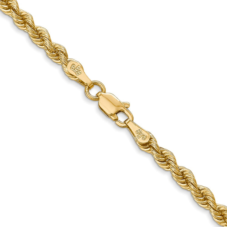 14K 20 inch 3mm Regular Rope with Lobster Clasp Chain 14K 20 inch 3mm Regular Rope with Lobster Clasp Chain