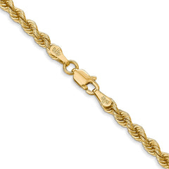 14K 20 inch 3mm Regular Rope with Lobster Clasp Chain 14K 20 inch 3mm Regular Rope with Lobster Clasp Chain