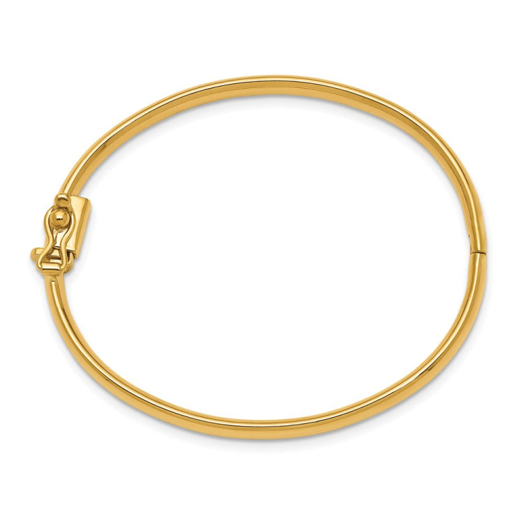 14k Polished Hinged Safety Clasp Baby Bangle 14k Polished Hinged Safety Clasp Baby Bangle