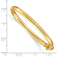 14k Polished Hinged Safety Clasp Baby Bangle 14k Polished Hinged Safety Clasp Baby Bangle