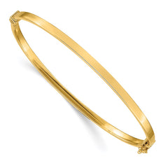 14k Polished 3.00mm Hinged Oval Bangle Bracelet 14k Polished 3.00mm Hinged Oval Bangle Bracelet