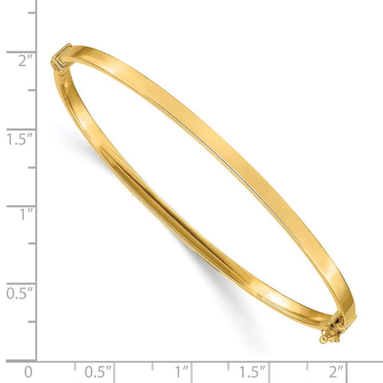 14k Polished 3.00mm Hinged Oval Bangle Bracelet 14k Polished 3.00mm Hinged Oval Bangle Bracelet