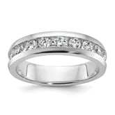 IBGoodman 14k White Gold 1 carat Lab Grown Diamond VS/SI+ G+ Nine Stone Complete Polished Men's Ring