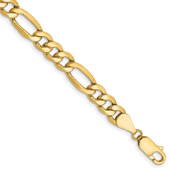 14K 8 inch 6.25mm Semi-Solid Figaro with Lobster Clasp Bracelet 14K 8 inch 6.25mm Semi-Solid Figaro with Lobster Clasp Bracelet
