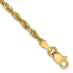 14K 7 inch 2.5mm Ultra Diamond-cut Rope with Lobster Clasp Chain 14K 7 inch 2.5mm Ultra Diamond-cut Rope with Lobster Clasp Chain