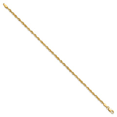 14K 7 inch 2.5mm Ultra Diamond-cut Rope with Lobster Clasp Chain 14K 7 inch 2.5mm Ultra Diamond-cut Rope with Lobster Clasp Chain