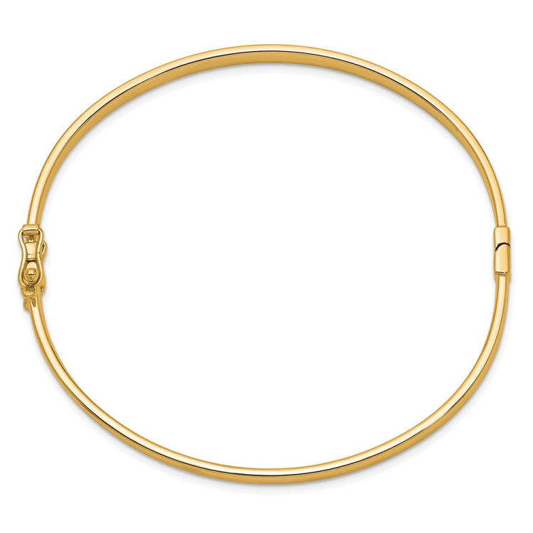14k Polished 4.00mm Hinged Oval Bangle Bracelet 14k Polished 4.00mm Hinged Oval Bangle Bracelet