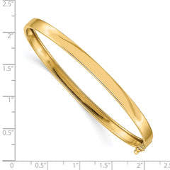 14K Polished 5.00mm Flexible Oval Bangle Bracelet 14K Polished 5.00mm Flexible Oval Bangle Bracelet