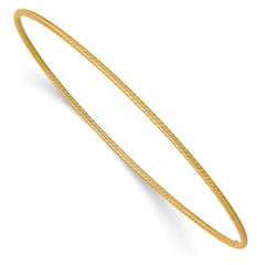 14k Polished Textured Twist 1.50mm Slip-on Round Bangle Bracelet 14k Polished Textured Twist 1.50mm Slip-on Round Bangle Bracelet