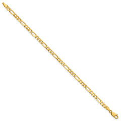 14K 7 inch 4mm Flat Figaro with Lobster Clasp Bracelet 14K 7 inch 4mm Flat Figaro with Lobster Clasp Bracelet