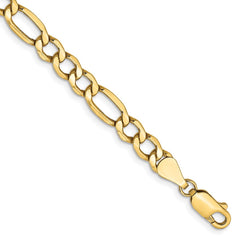 14K 8 inch 5.75mm Semi-Solid Figaro with Lobster Clasp Bracelet 14K 8 inch 5.75mm Semi-Solid Figaro with Lobster Clasp Bracelet