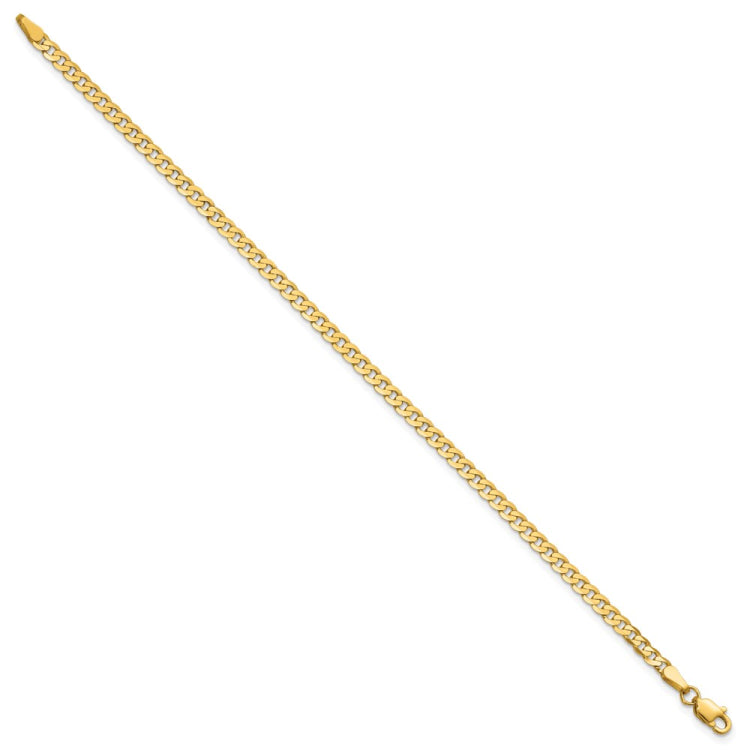 14K 7 inch 2.9mm Flat Beveled Curb with Lobster Clasp Bracelet 14K 7 inch 2.9mm Flat Beveled Curb with Lobster Clasp Bracelet