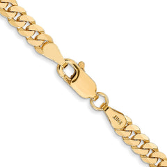 14K 24 inch 3.9mm Flat Beveled Curb with Lobster Clasp Chain 14K 24 inch 3.9mm Flat Beveled Curb with Lobster Clasp Chain