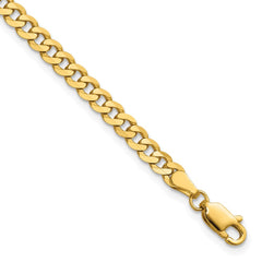 14K 7 inch 3.9mm Flat Beveled Curb with Lobster Clasp Bracelet 14K 7 inch 3.9mm Flat Beveled Curb with Lobster Clasp Bracelet