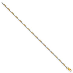 14k Two-tone Polished Fancy Box Links 7.5 inch Bracelet 14k Two-tone Polished Fancy Box Links 7.5 inch Bracelet