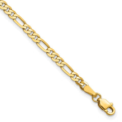 14K 7 inch 3mm Flat Figaro with Lobster Clasp Bracelet 14K 7 inch 3mm Flat Figaro with Lobster Clasp Bracelet