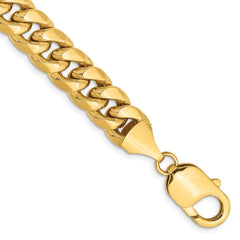 14K 8 inch 9.3mm Semi-Solid Miami Cuban with Lobster Clasp Bracelet 14K 8 inch 9.3mm Semi-Solid Miami Cuban with Lobster Clasp Bracelet
