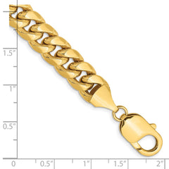 14K 8 inch 9.3mm Semi-Solid Miami Cuban with Lobster Clasp Bracelet 14K 8 inch 9.3mm Semi-Solid Miami Cuban with Lobster Clasp Bracelet