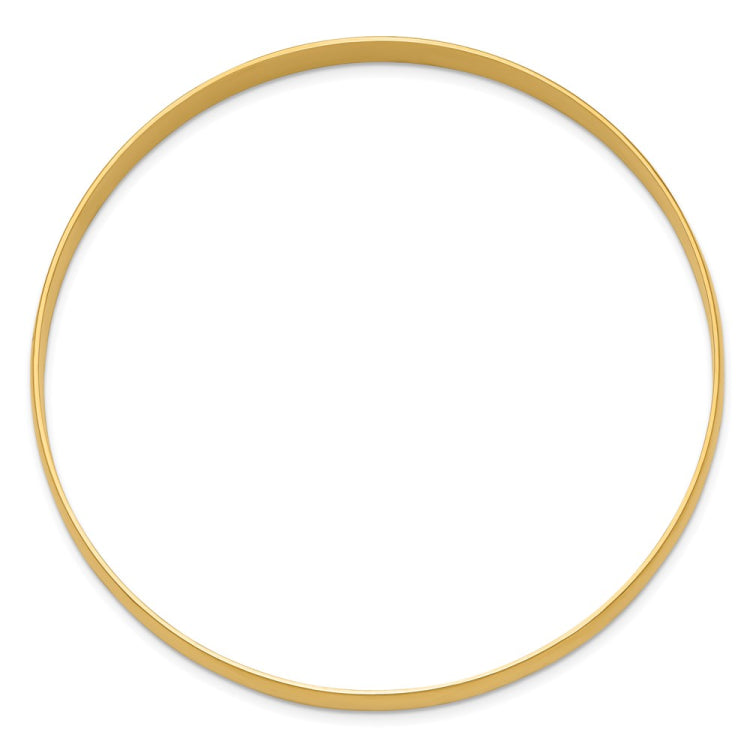 14k 6mm Solid Polished Half-Round Slip-On Round Bangle Bracelet 14k 6mm Solid Polished Half-Round Slip-On Round Bangle Bracelet