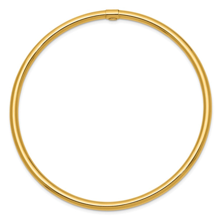 14k Polished Round Tube 3.00mm Slip-on Round Bangle Bracelet 14k Polished Round Tube 3.00mm Slip-on Round Bangle Bracelet