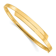 14k 2/16 Polished Bypass 3.65mm Hinged Round Bangle Bracelet 14k 2/16 Polished Bypass 3.65mm Hinged Round Bangle Bracelet