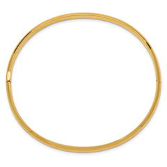 14k 3/16 Oversize High Polished 5.00mm Hinged Oval Bangle Bracelet 14k 3/16 Oversize High Polished 5.00mm Hinged Oval Bangle Bracelet