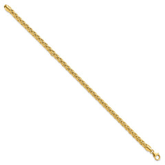 14k Polished 5.00mm Fancy Wheat Chain 8.5 inch Bracelet 14k Polished 5.00mm Fancy Wheat Chain 8.5 inch Bracelet