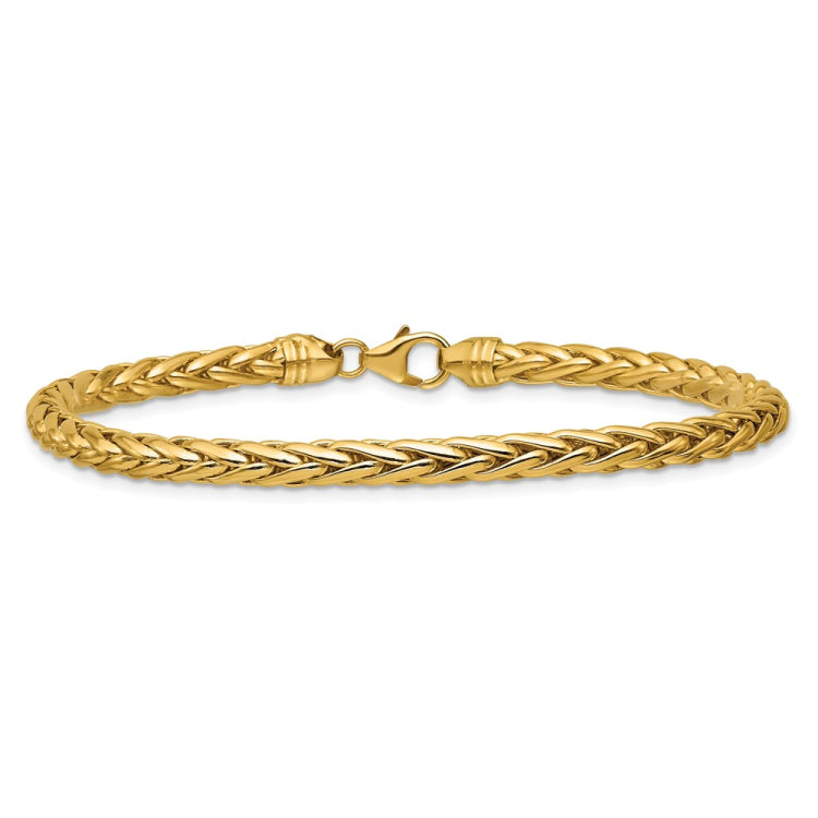 14k Polished 5.00mm Fancy Wheat Chain 8.5 inch Bracelet 14k Polished 5.00mm Fancy Wheat Chain 8.5 inch Bracelet